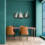 Wallity Uskuna Escultura de pared de metal multicolor